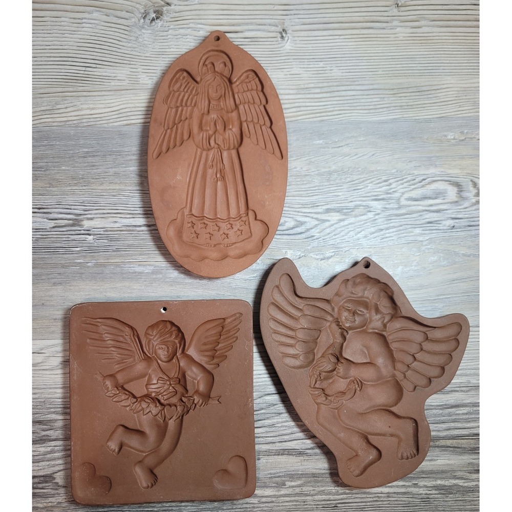 hartstone cookie mold set of 3 pre owned All Angels one hand signed 1976